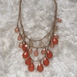 Coral/gold necklace